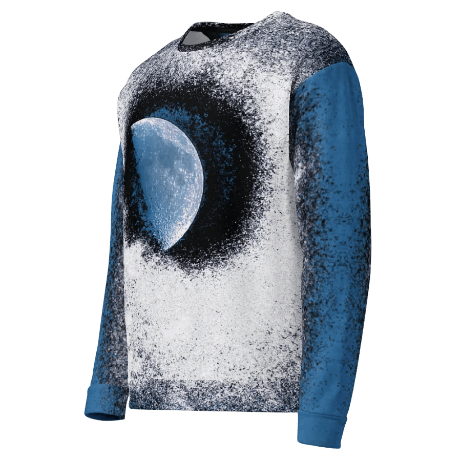 Abstract Darker Coloured Disintegrating Moon Unisex Sweatshirt product image (7)