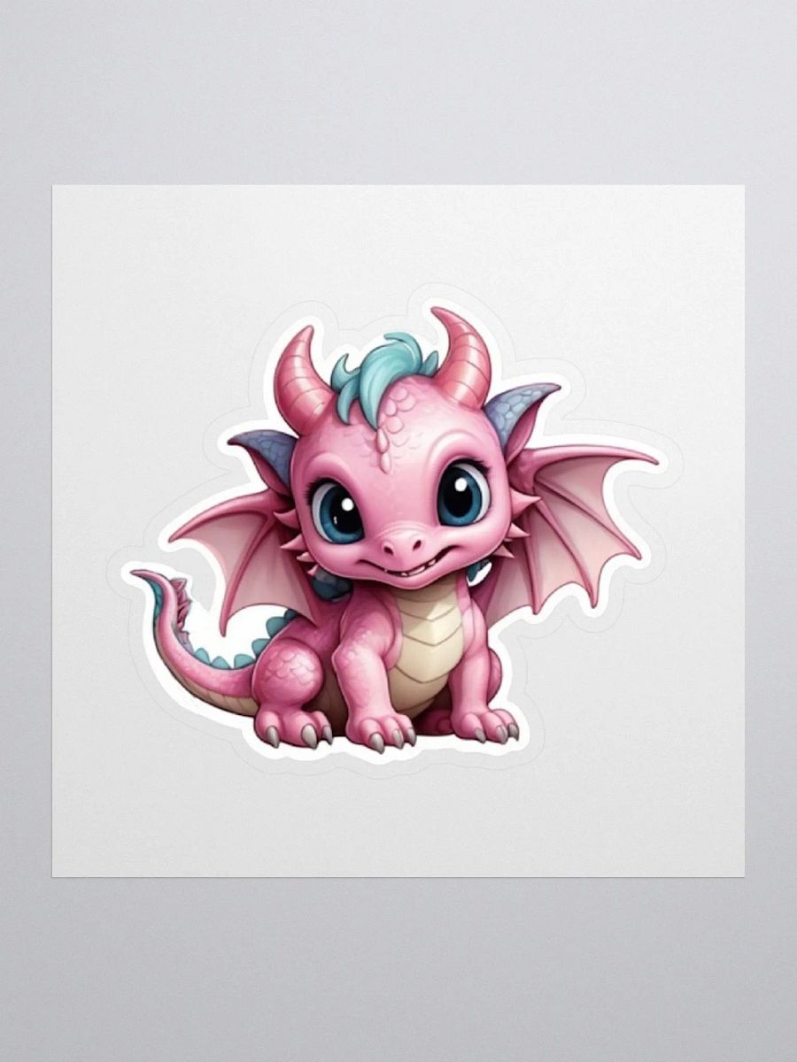 Cute Baby Pink Dragon V.1 Sticker product image (3)