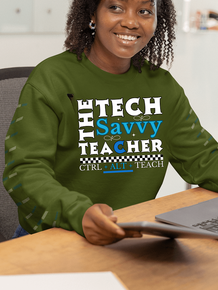 The Tech Savvy Techer, Ctrl + Alt + Teach Gildan Sweatshirt product image (16)