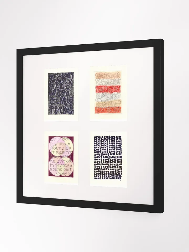 Build Your Own Four Panel Card Art (vertical orientation) Framed product image (2)