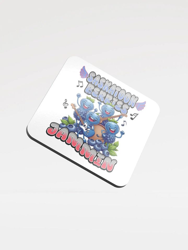 Saskatoon Berries Jammin Glossed Cork Coaster product image (2)