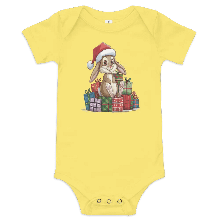 Santa Bunny Baby Short Sleeve One Piece product image (1)