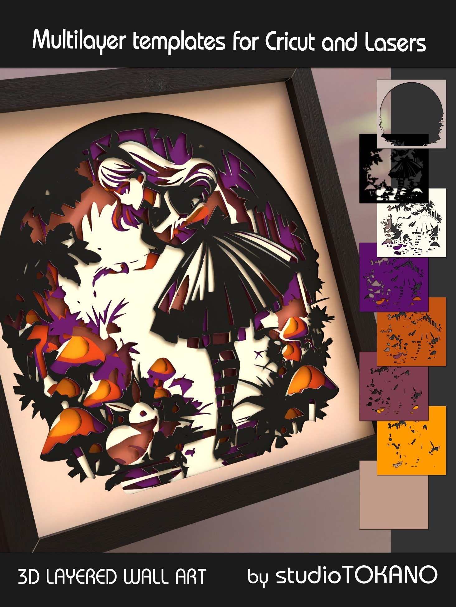 Alice in Wonderland 3D layered Shadowbox product image (7)