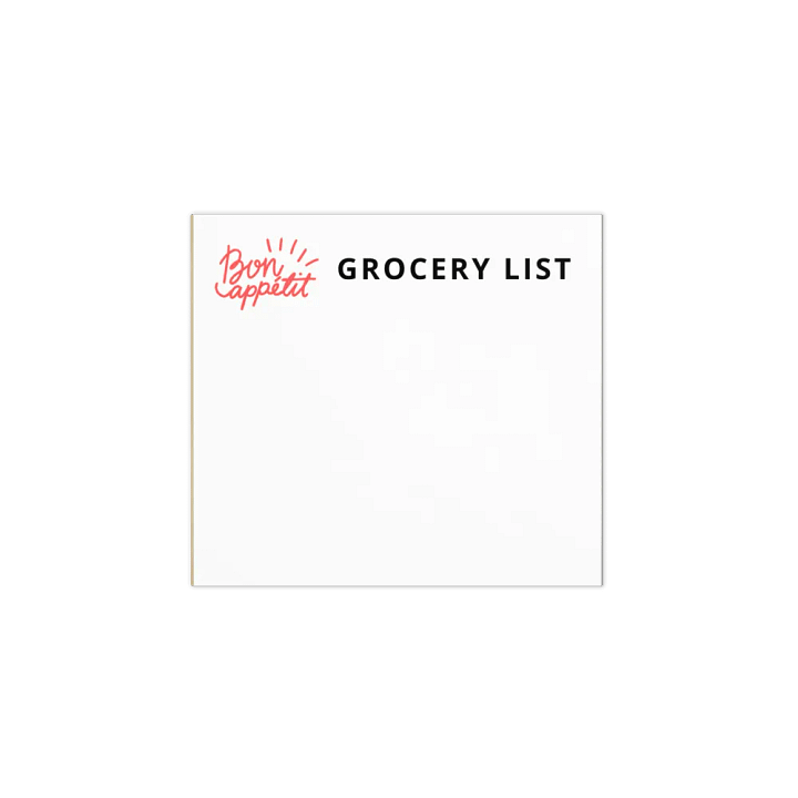 'Bon Appétit' Grocery List Notepad product image (1)
