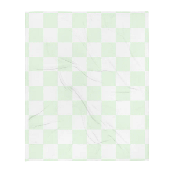 Squares White and Limegreen/Throw Blanket by Allcolor product image (1)