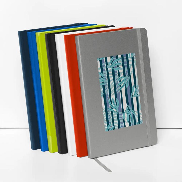 Blue Leaf Hardcover Notebook Lily Circuitry Hardcover Journal for dad mom son daughter product image (2)