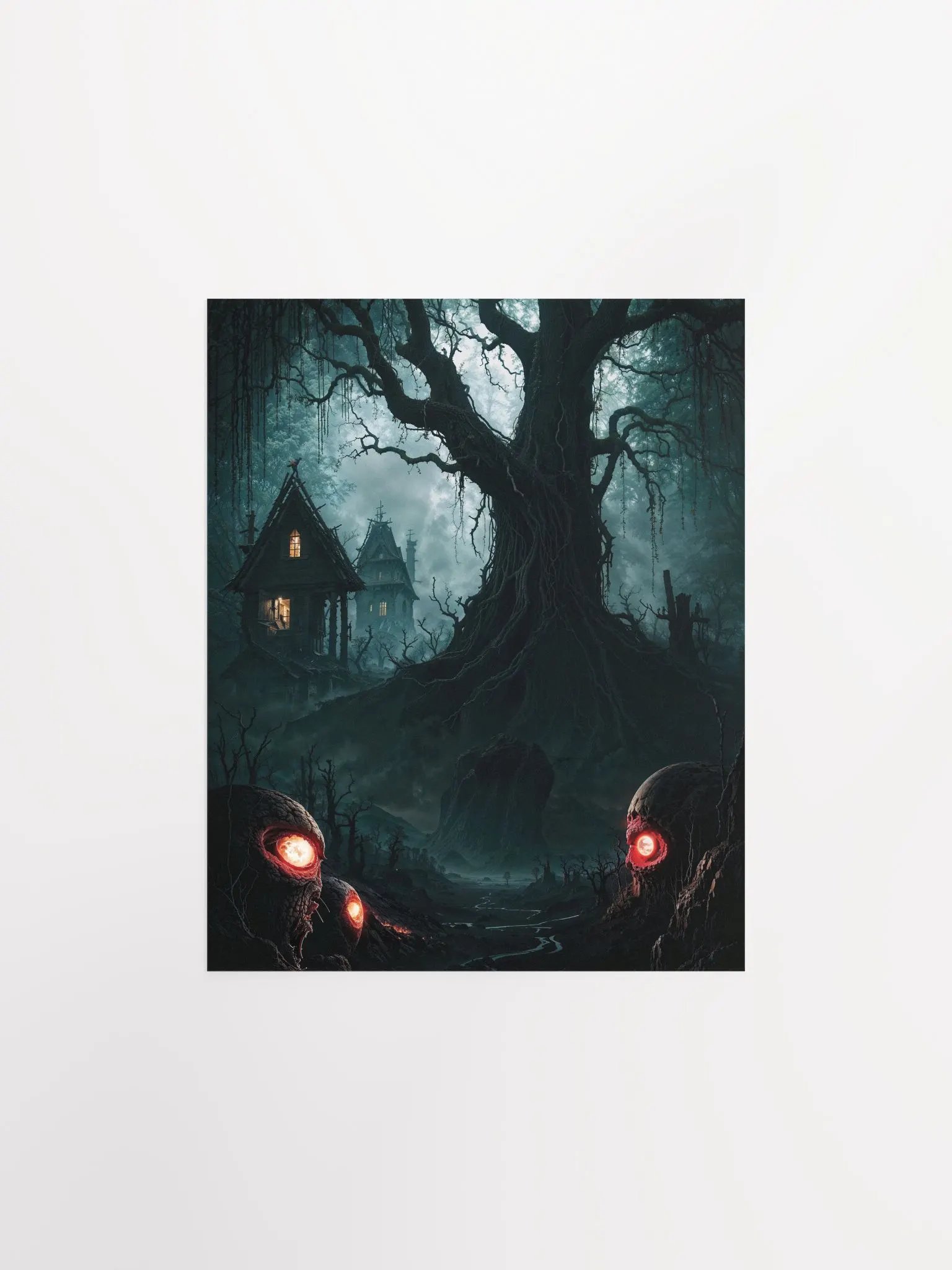 Eerie Forest Shadows Matte Poster product image (7)
