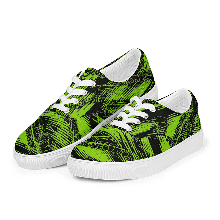 Neon Chaos Women's Canvas Sneakers product image (1)