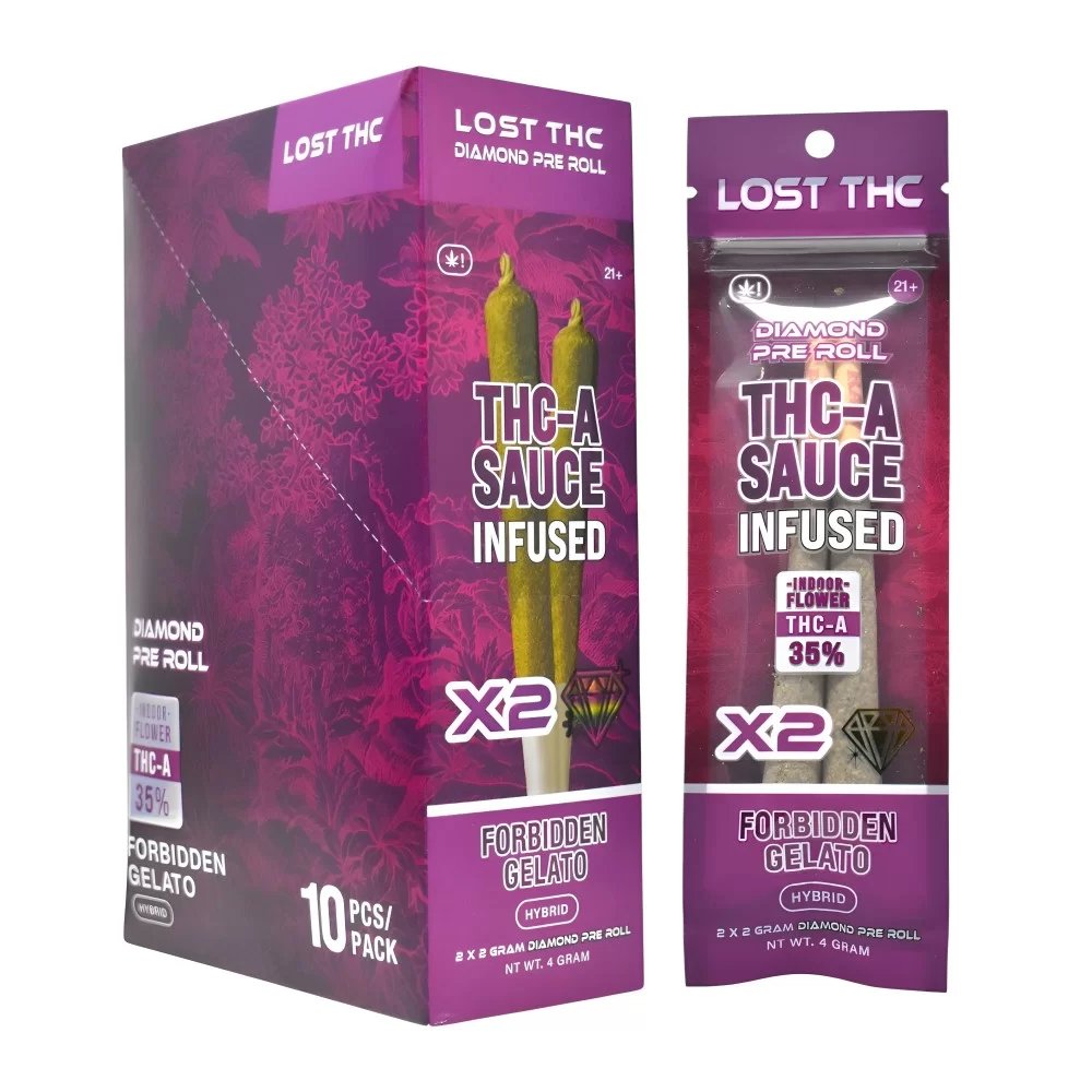LOST THC 2Gram 2x THC-A Sauce Infused Pre-rolls - 10ct Display product image (5)