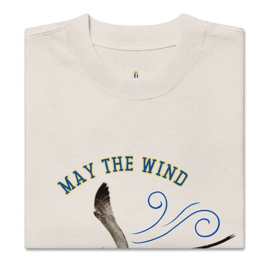 May the Wind Be With You Blue Text - Oversized T-shirt product image (12)