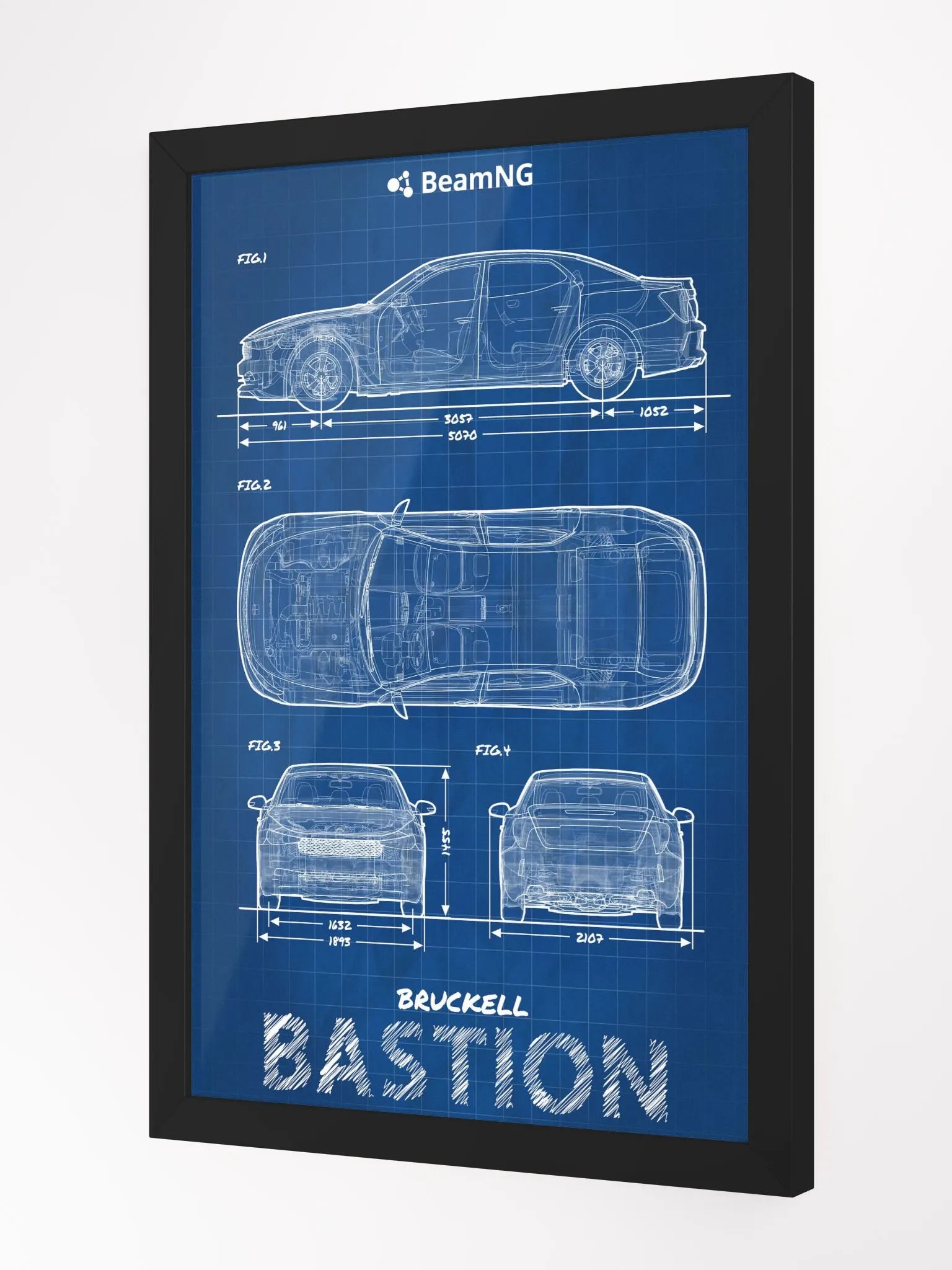 Framed Poster: Bruckell Bastion Blueprint product image (3)