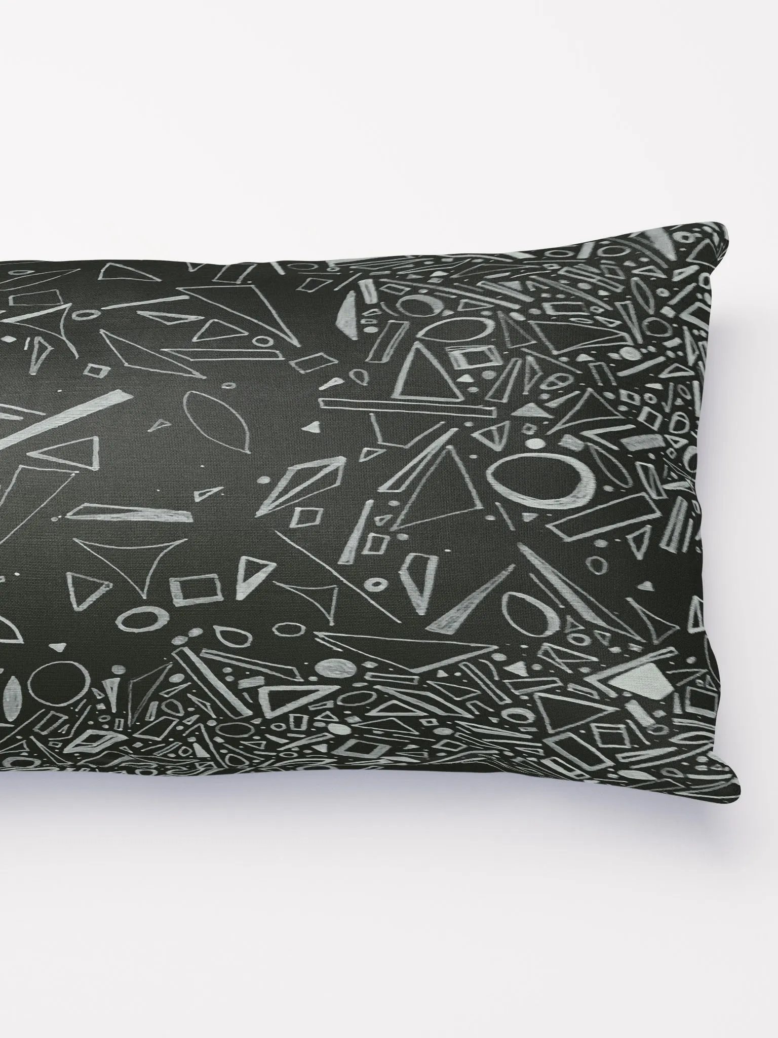 Long Graphic Black-White Pillow product image (2)