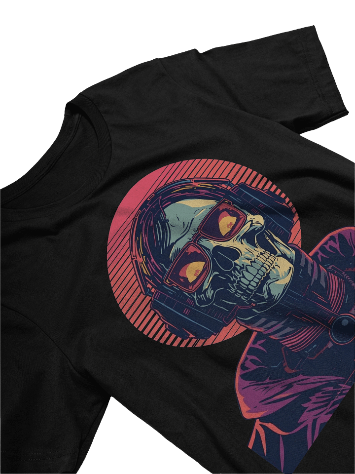 Neon DJ Skull Lightweight T-Shirt product image (2)