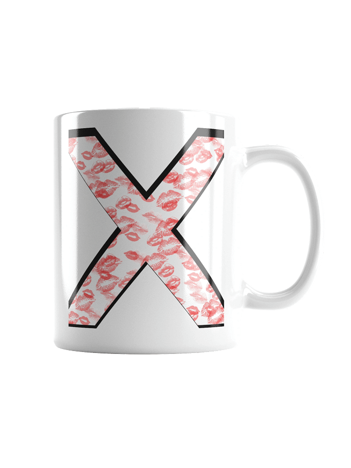 White X Red Lipstick Kisses | Glossy White Mug product image (3)