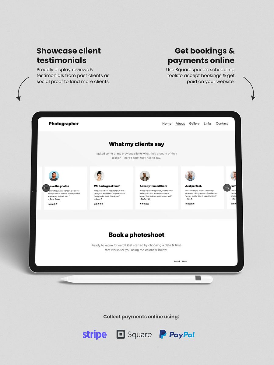 Photographer Website Template product image (5)