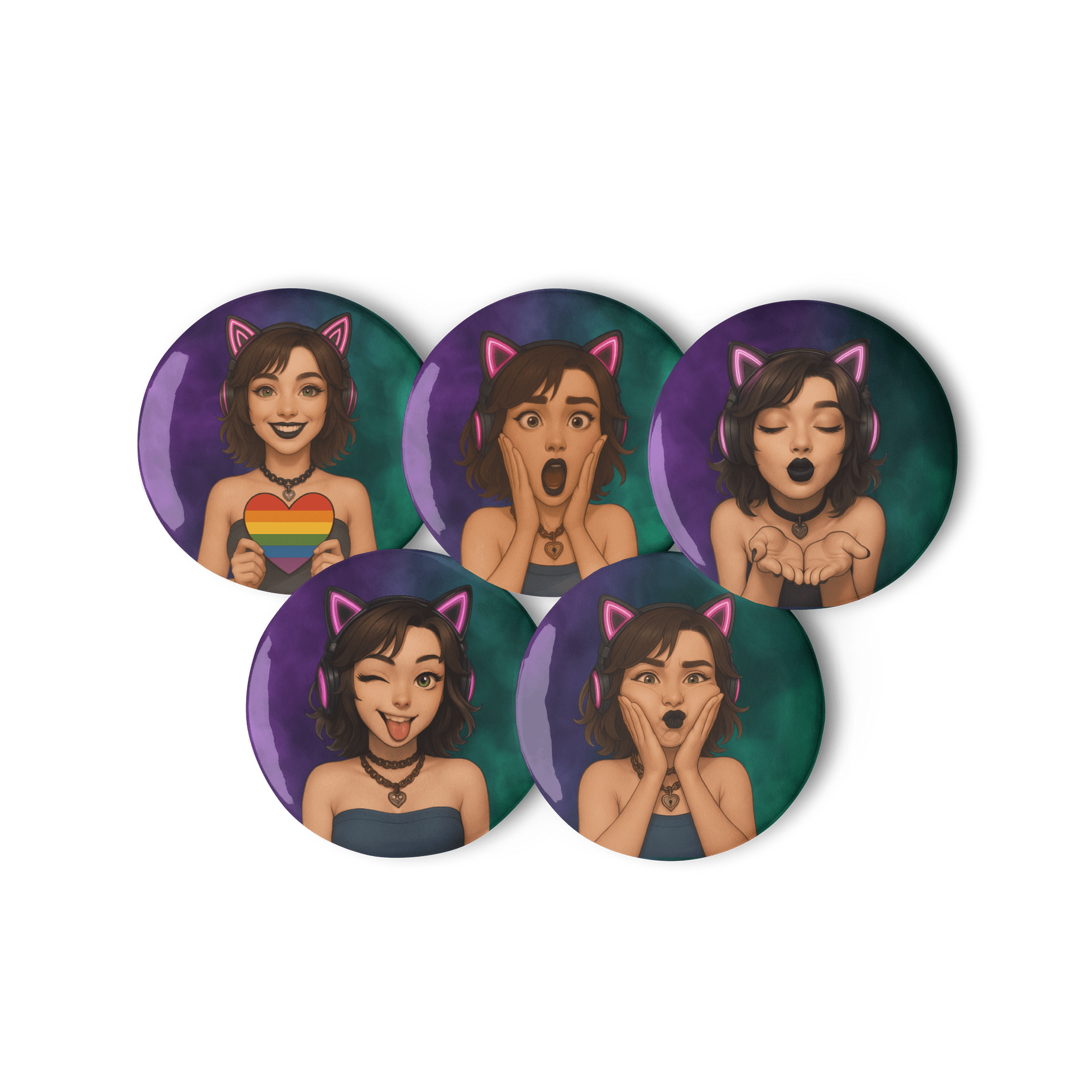 Kitty Emote Pins product image (3)