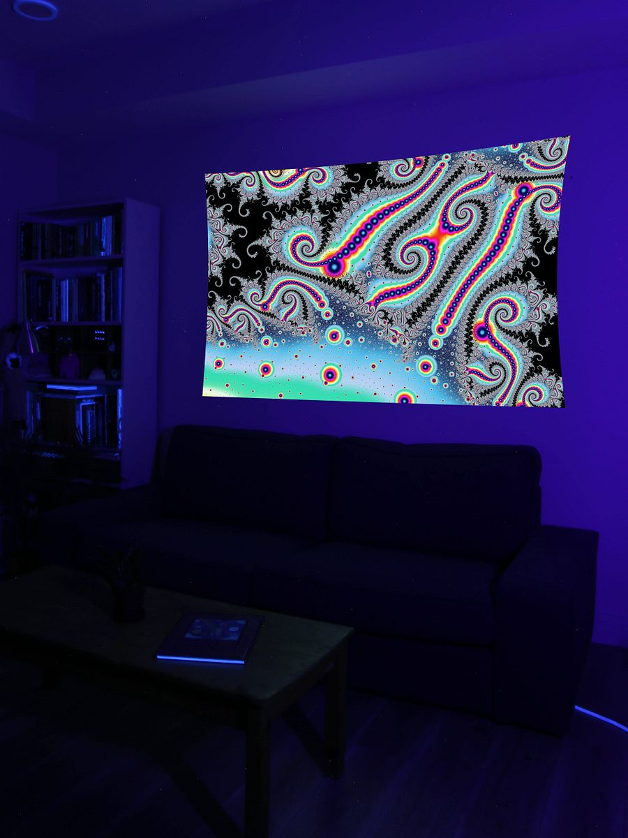 UV fractal tapestry - Space Station Celebration product image (6)