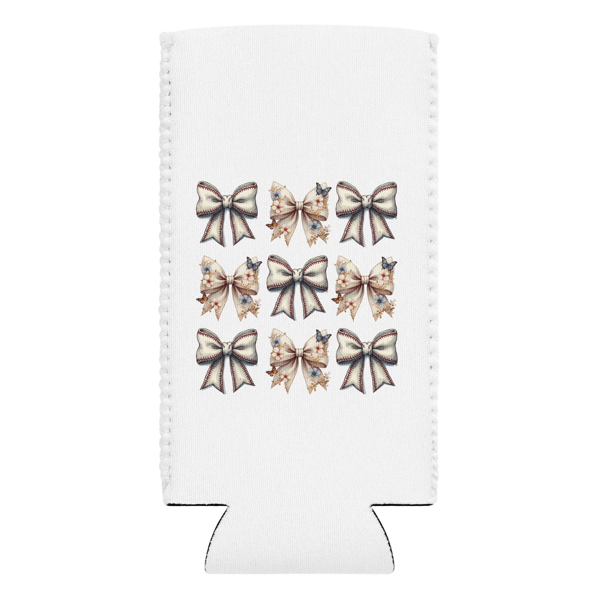 Spring Bows Baseball Butterfly Bliss Can Cooler product image (1)