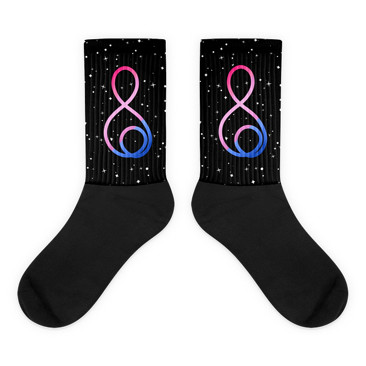 Treble Clef (Bisexual) - Black Foot Sublimated Socks product image (1)