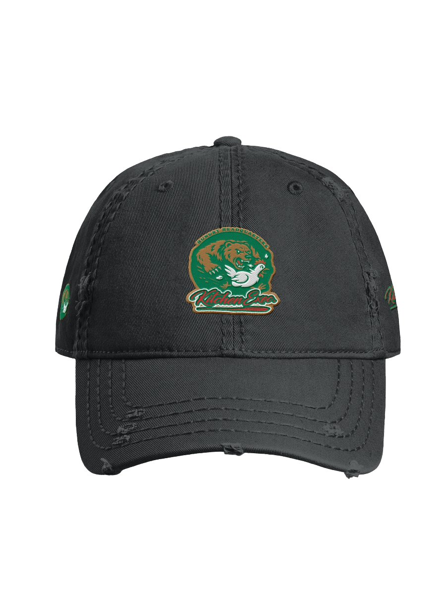 "Kitchen Execs." Distressed Dad Cap (Black) product image (1)