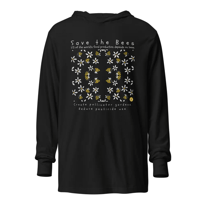 Save The Bees Hooded Bella+Canvas Long Sleeve Bella+Canvas product image (1)