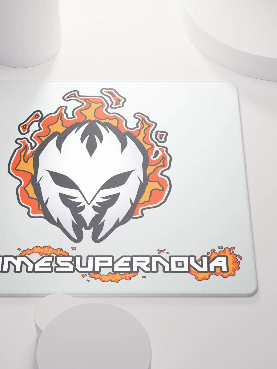 Mask Icon v2 (White) Gaming Mousepad (White) product image (5)