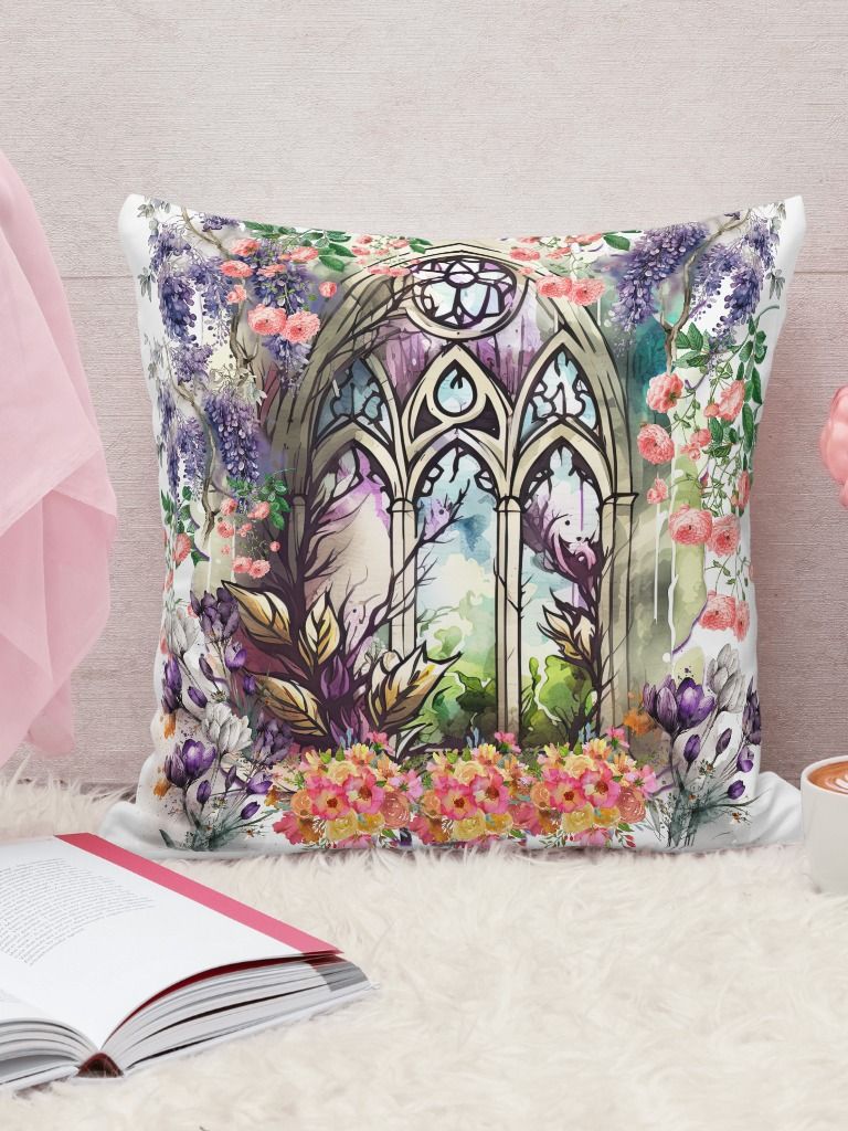 Elven Garden Magical Throw Pillow product image (2)