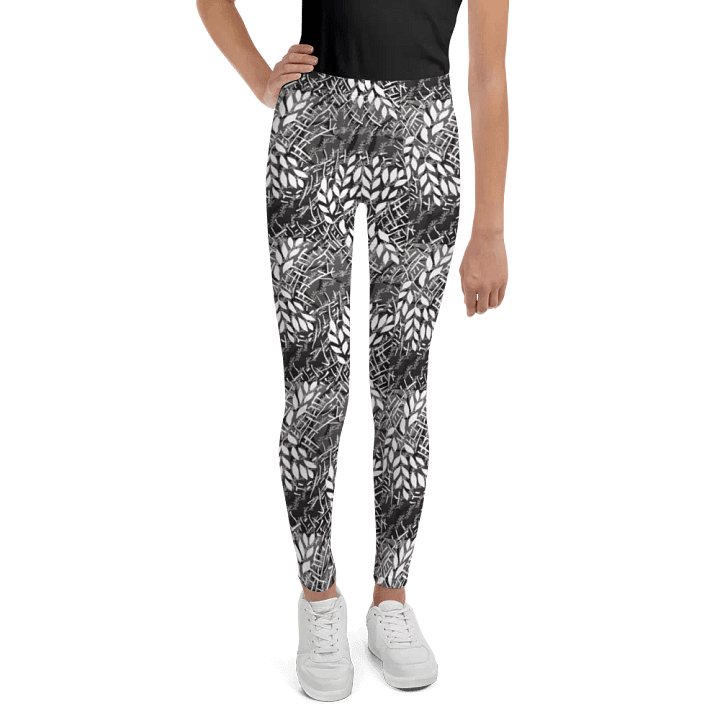 JoBeths' Signature Leggings 👖 Youth White Leave's 🍃 Design product image (1)