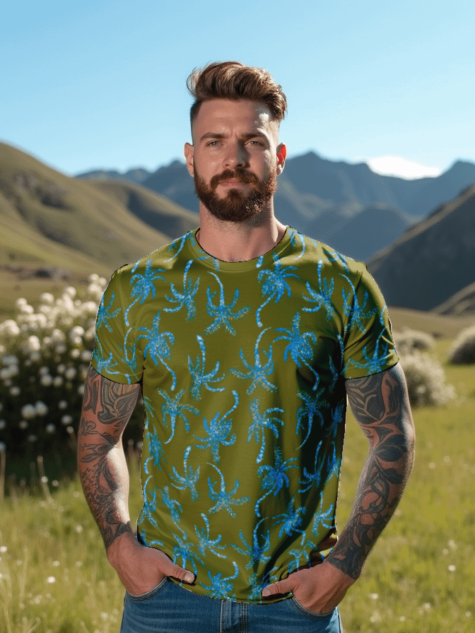 Neon Palmtree | Crew Neck T-Shirt product image (1)