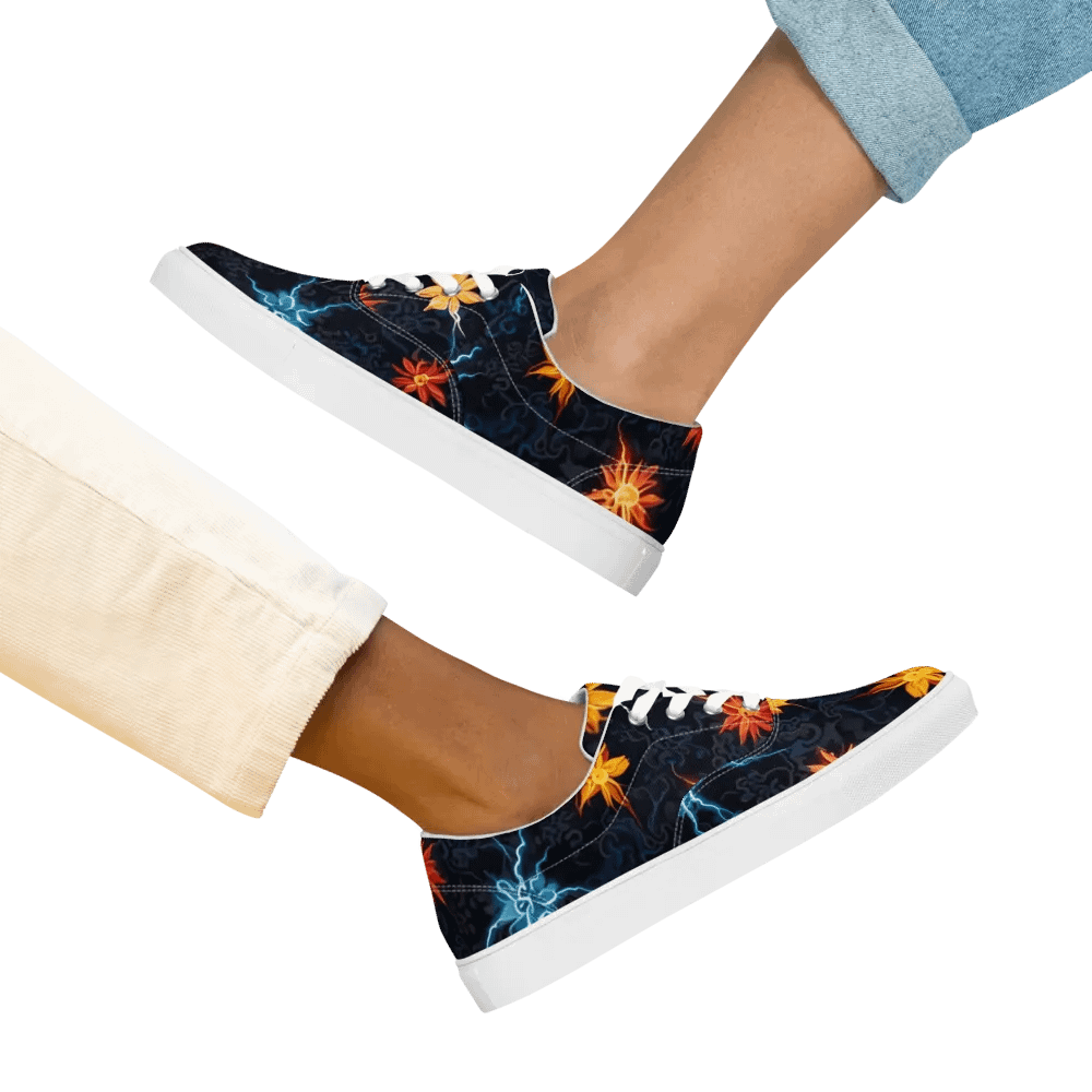 Electric Bloom Lace-Up canvas Shoes product image (10)