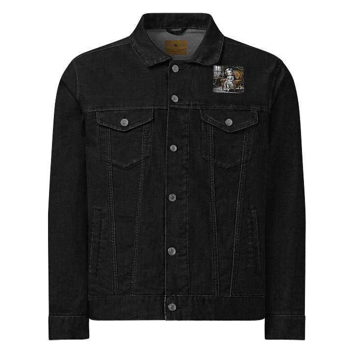 Midnight Veil Designs Haunted Doll Denim Jacket - Black Denim (S-2XL) product image (1)