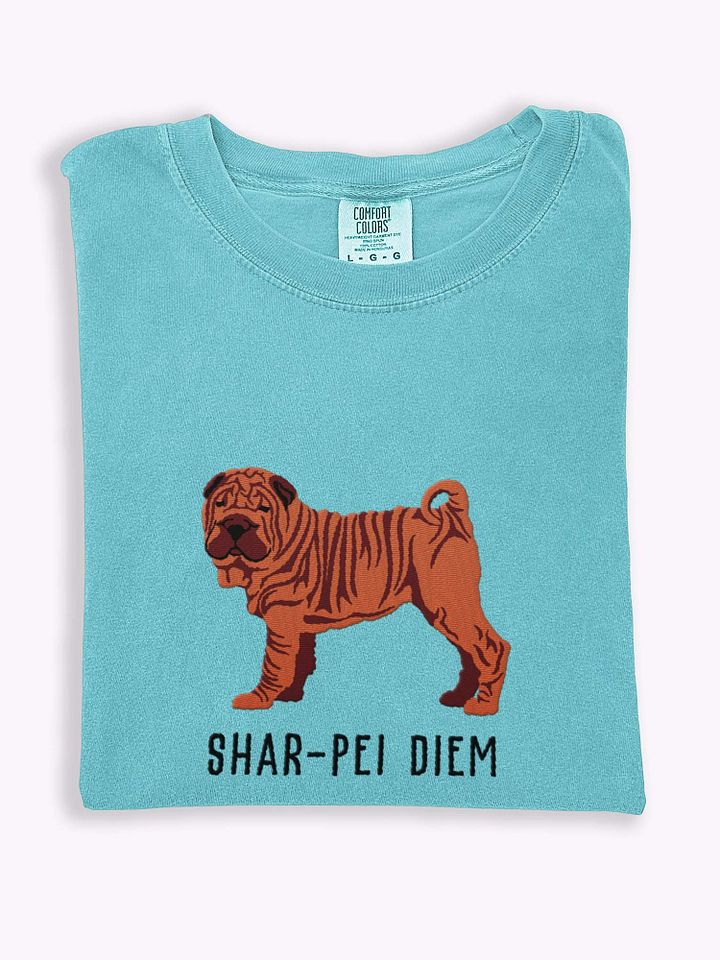 Shar-Pei Diem T-Shirt(Embroidered) of a Chinese Shar-Pei(Red) product image (1)