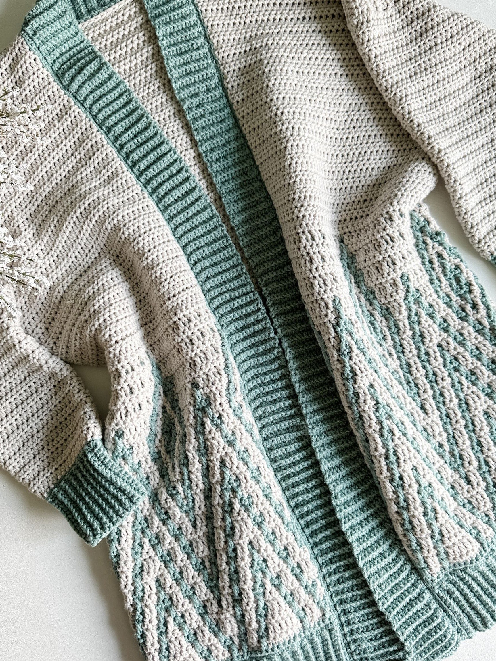 Diamond Drift Cardigan Crochet Pattern product image (2)