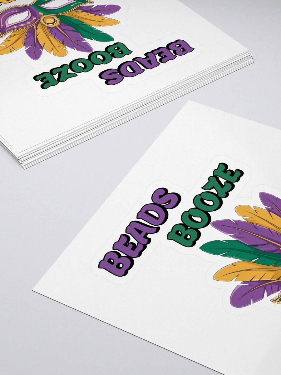 Beads, Booze And Bad Ideas - Funny Mardi Gras Sticker product image (4)