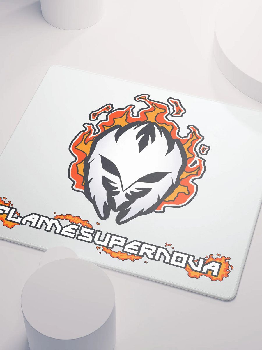 Mask Icon v2 (White) Gaming Mousepad (White) product image (3)