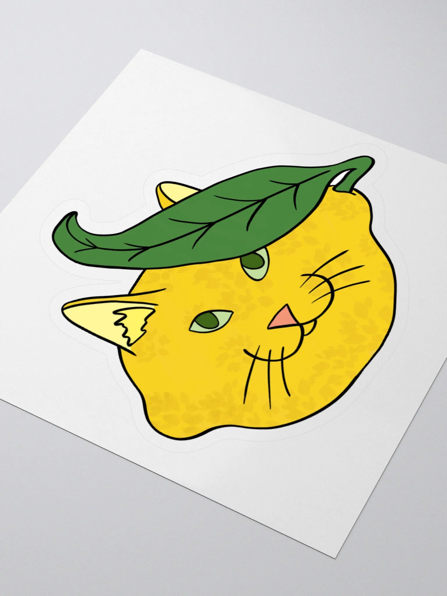 Lemon Cat Kiss Cut Stickers product image (3)