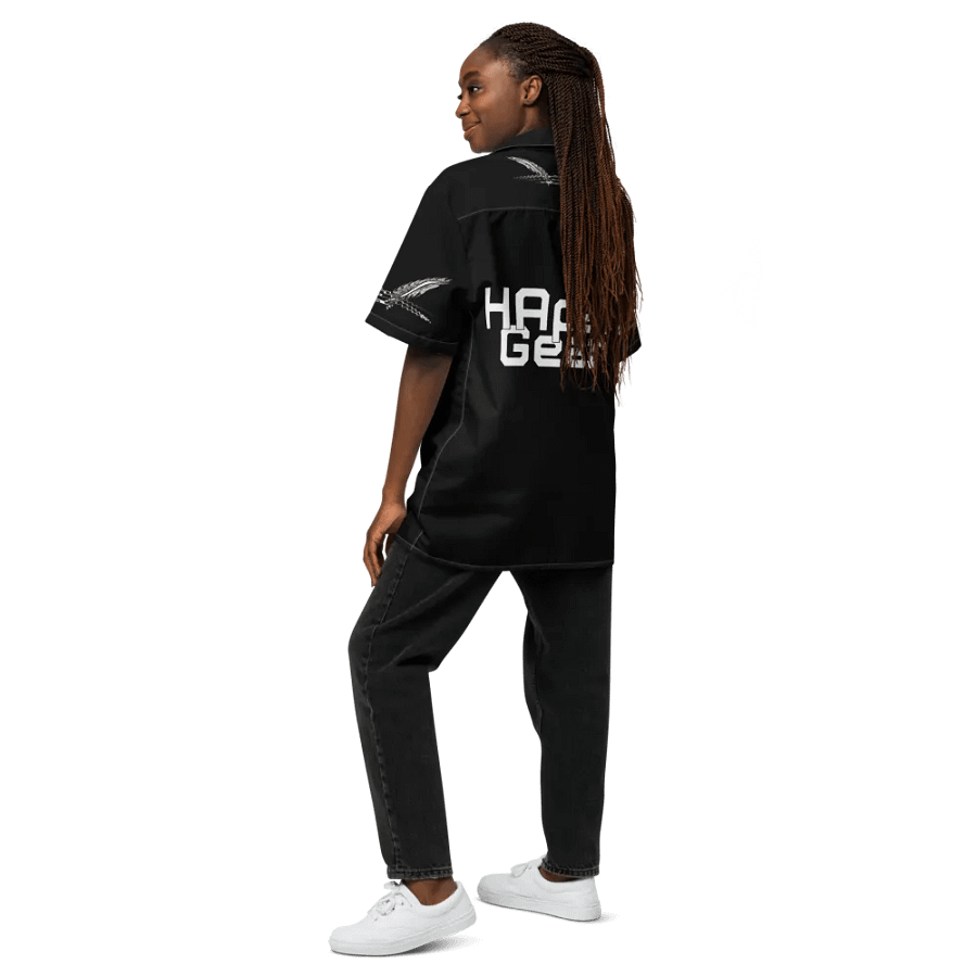 White HApex Gear White Logo Cancer Awareness Orange Ribbon. Black Hawaiian Shirt product image (12)