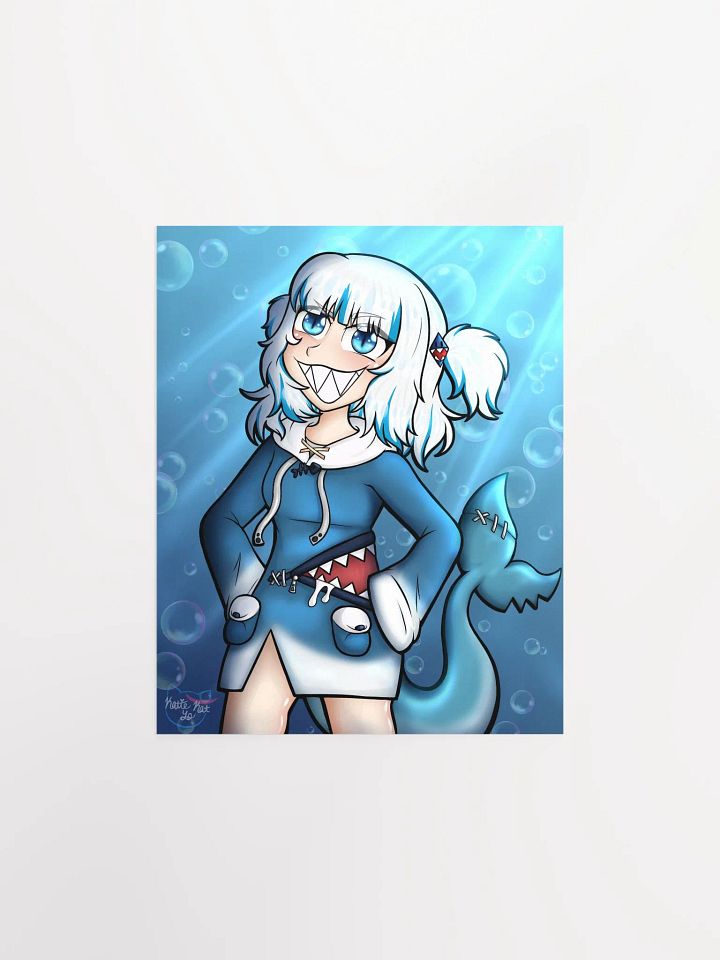 Gura Grinning - Fanart Print product image (1)