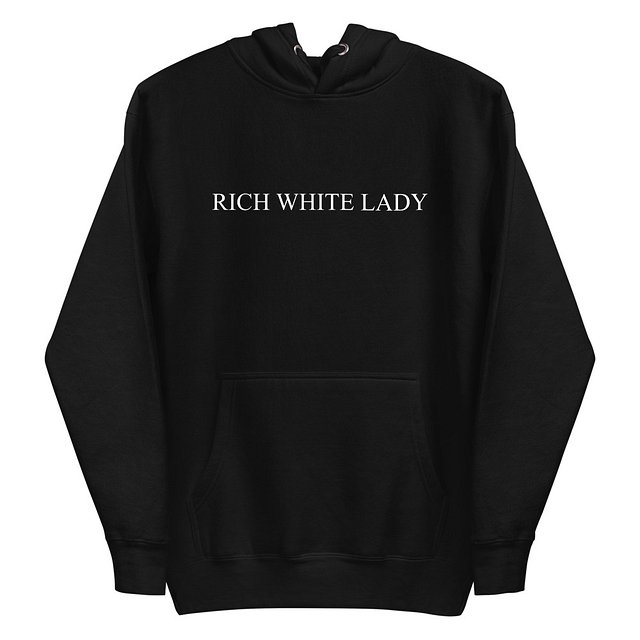 Rich White Lady Text Hoodie product image (1)