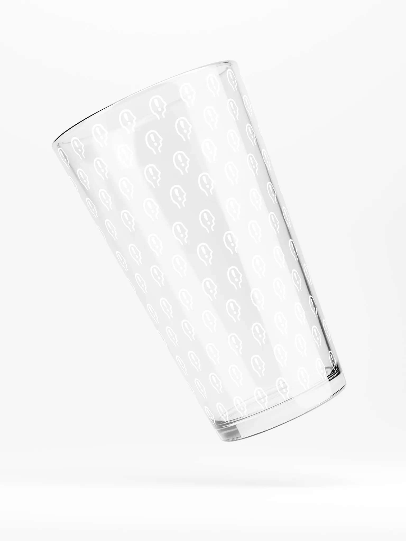exclaiming mentally (repeating white design) pint glass product image (4)