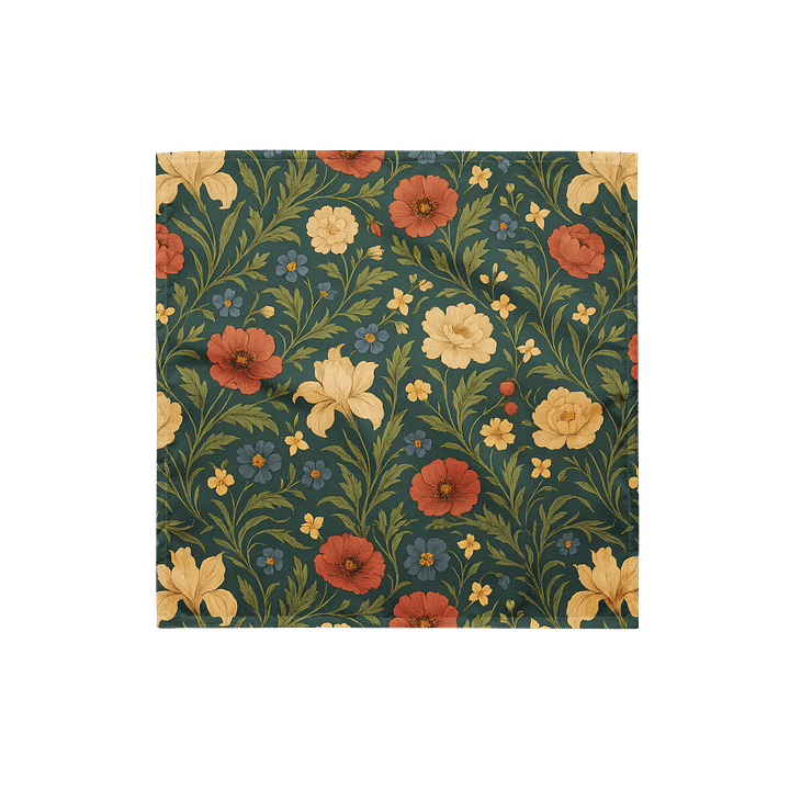 Vintage Wildflower Meadow Bandana – Cottagecore Floral Accessory product image (1)