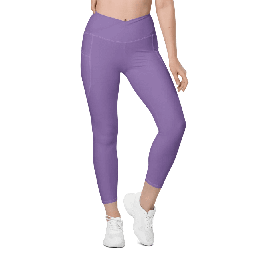 Purple Crossover Leggings with Pockets product image (10)