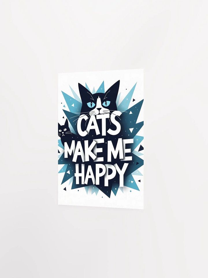 Geometric Cat Happiness Poster product image (6)