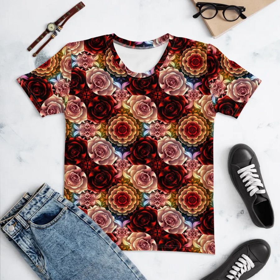 Rose Garden Dream Women's Crew Neck Tee product image (10)