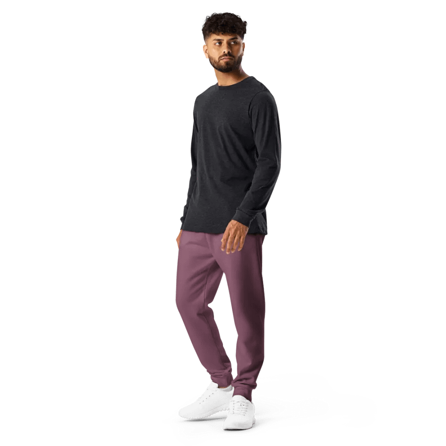 Plain Deep Purplish Red Soft Summer Recycled Polyester Premium Men's Joggers by Treasure Pie product image (12)