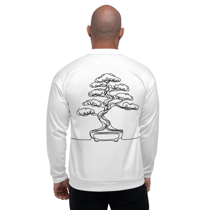 Bonsai Tree Line Art Design Bomber Jacket product image (2)