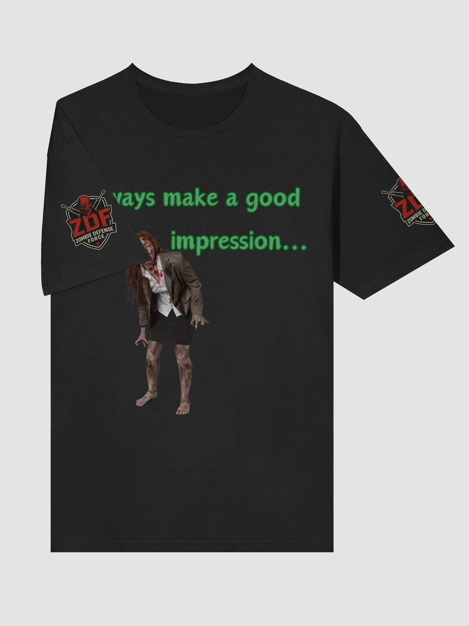🧟‍♀️ ZDF "First Impressions" Tee — Dress to Kill product image (46)