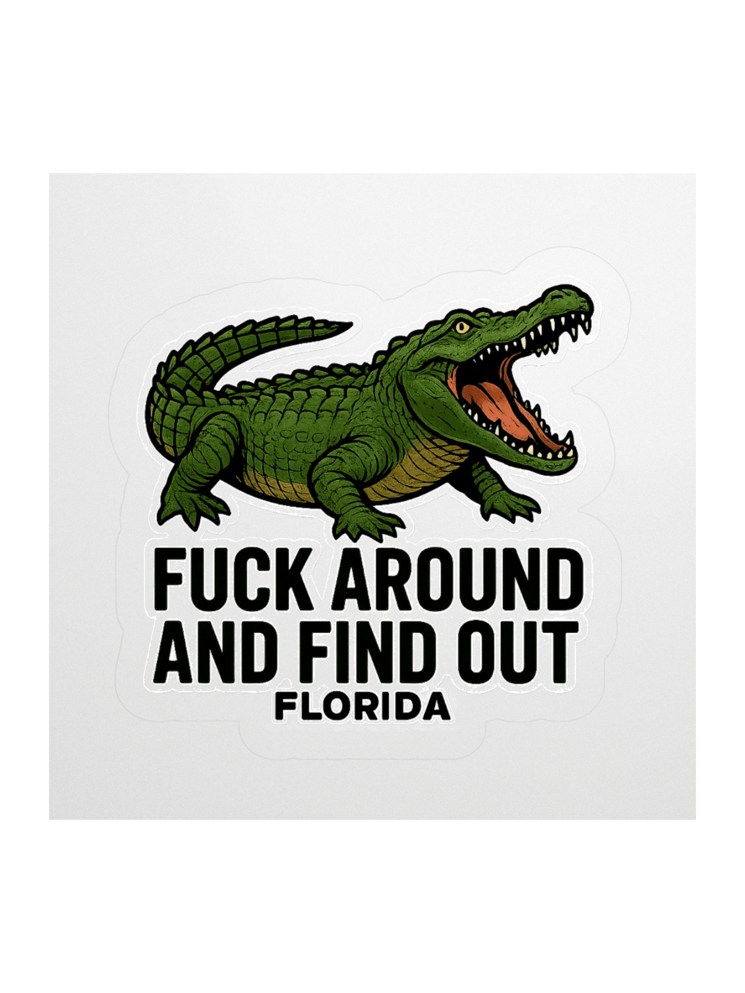 FAFO Florida Alligator Warning Kiss Cut Stickers product image (3)