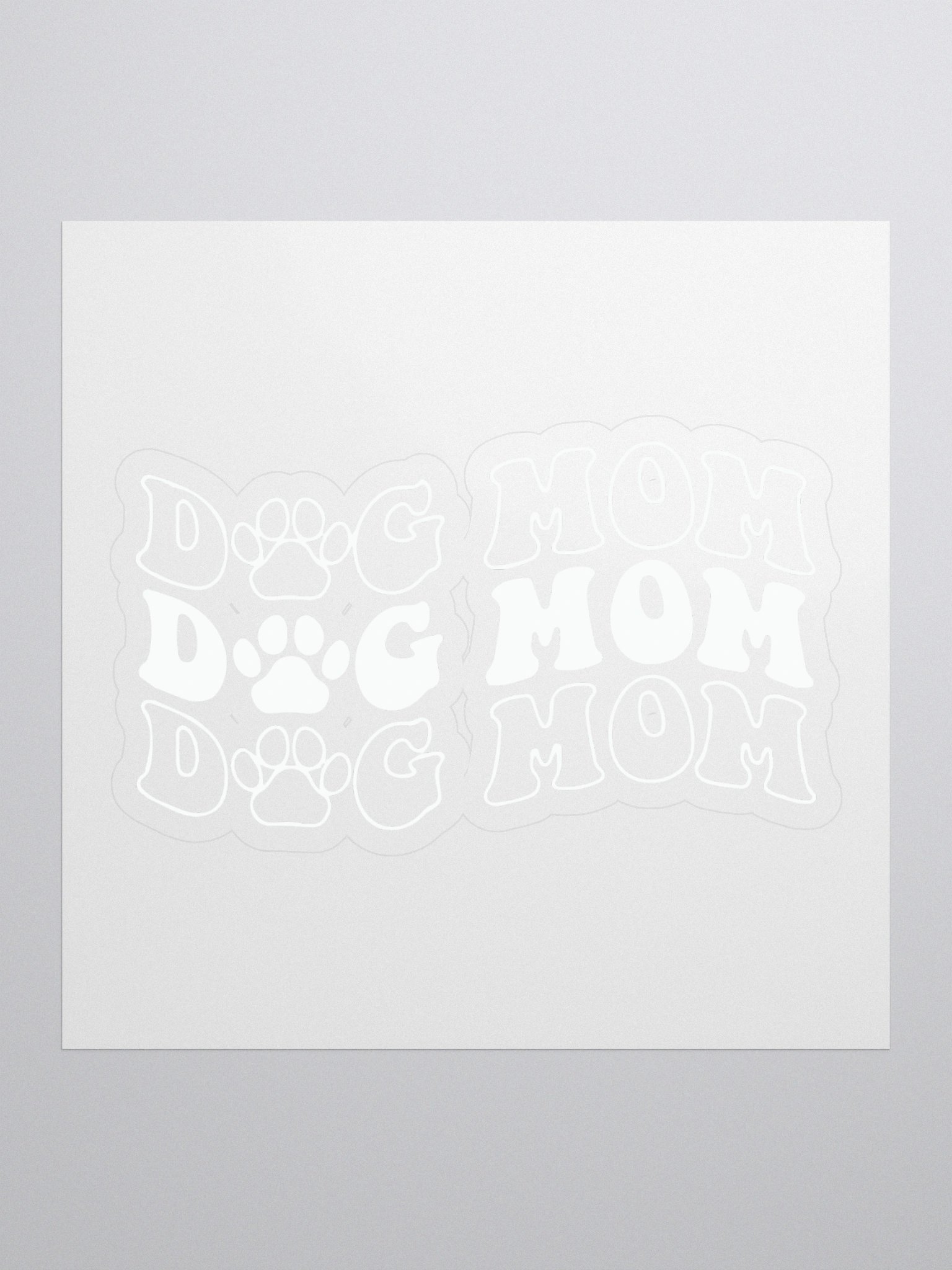 Dog Mom Kiss Cut Stickers product image (1)