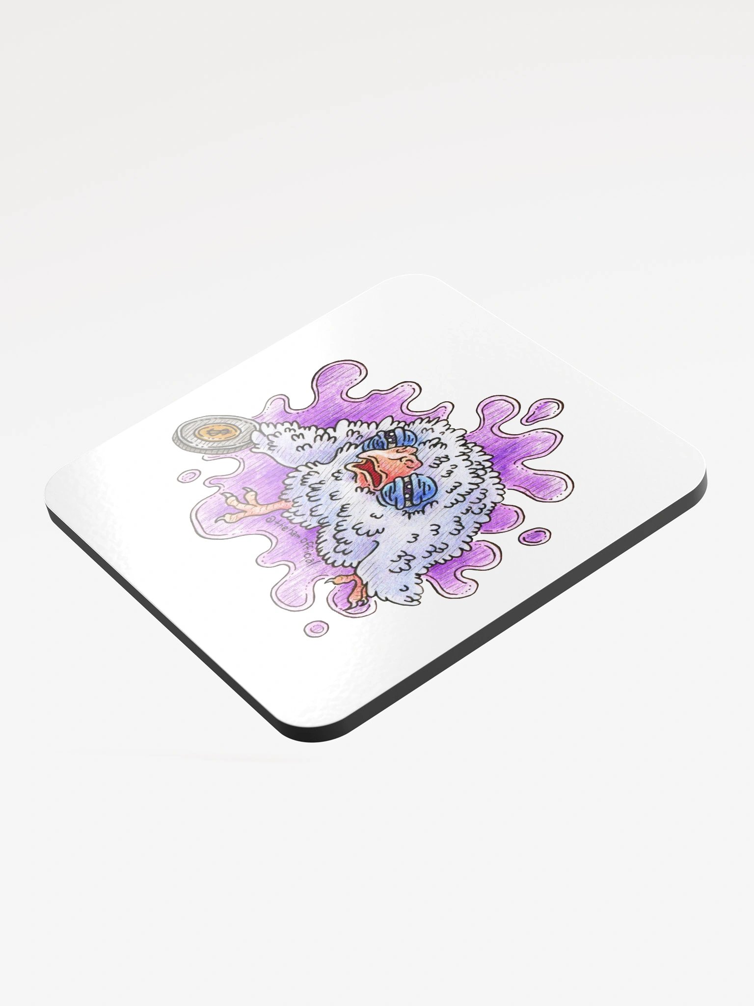 Coin Bird Glossy Cork Coaster product image (3)
